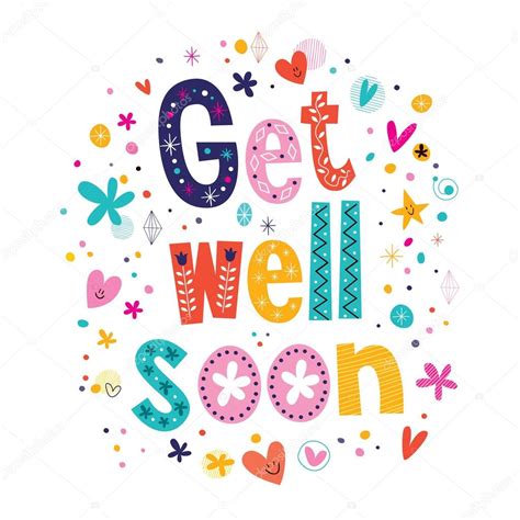 Get Well Soon Greeting Card Stock Vector Image By ©aliasching 58890025
