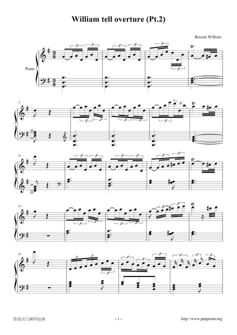 Gioachino Rossini William Tell Overture Sheet Music Pdf Free Score