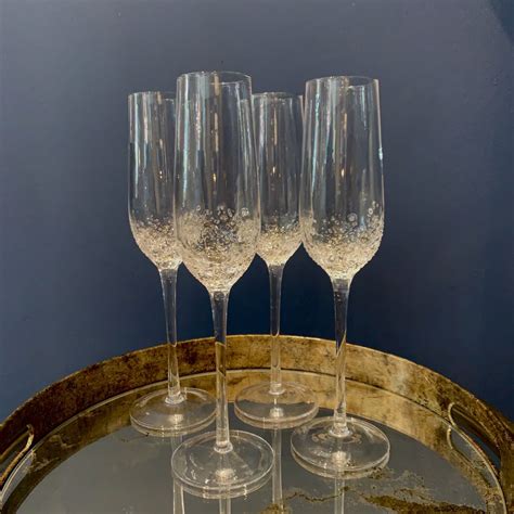 Champagne Flutes With Gold Flecks Margo And Plum