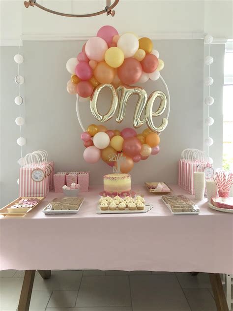 1st birthday girl 1st birthday balloons one balloon 1st party decorations pink and rose go