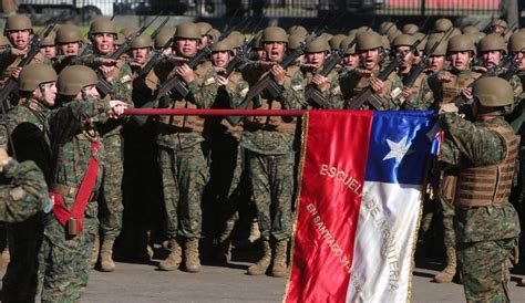 Chilean Army Troops Salute The Flag During A Ceremony 1500x800