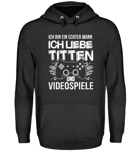 Gamer Ich Liebe Titten Und Videospiele Unisex Hoodie Shirteede Online Custom T Shirts
