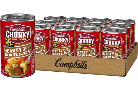 Campbells Chunky Hearty Beef And Barley Soup 12 Pack Deals