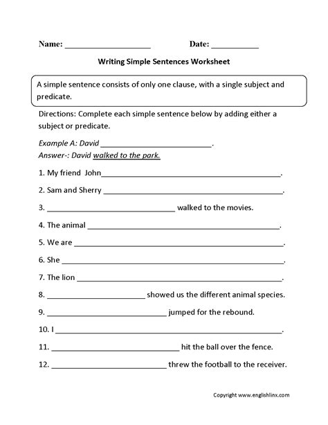 6th Grade Writing Worksheets