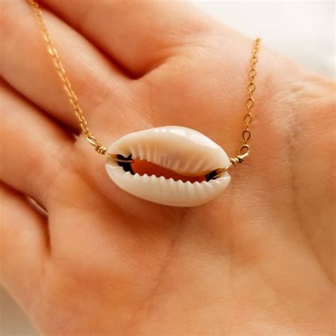Cowrie Shell Necklace Cowrie Jewelry Necklace Womens Etsy