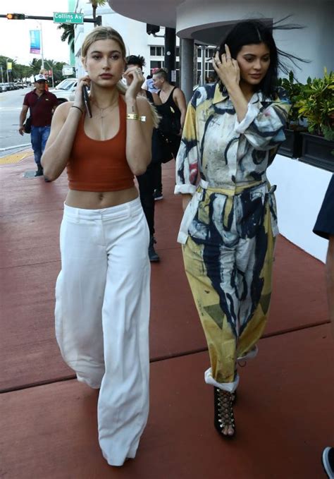 Kylie Jenner And Hailey Baldwin Shopping In Miami 12 6 2015 Celebmafia
