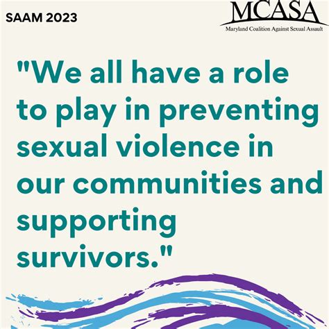 Sexual Assault Awareness Month Maryland Coalition Against Sexual Assault