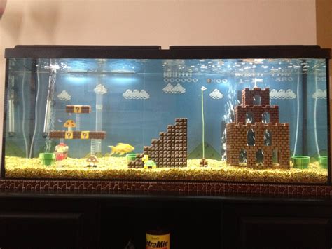 Does anyone else like really unique aquarium decorations? Super Mario Fish Aquarium | Duck Duck Gray Duck