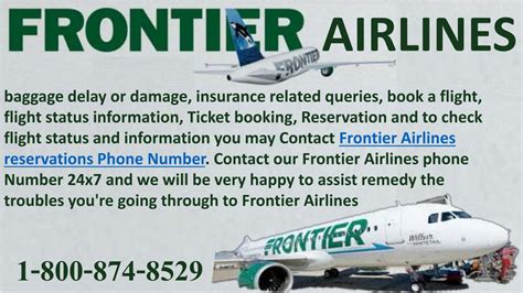 Ppt Queries Related To Frontier Airlines Solved Dial Frontier