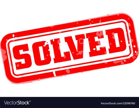 Solved Rubber Stamp Royalty Free Vector Image Vectorstock