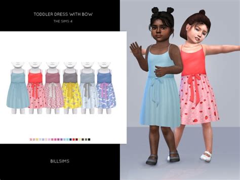 The Sims Resource Toddler Dress With Bow By Bill Sims Sims 4 Downloads