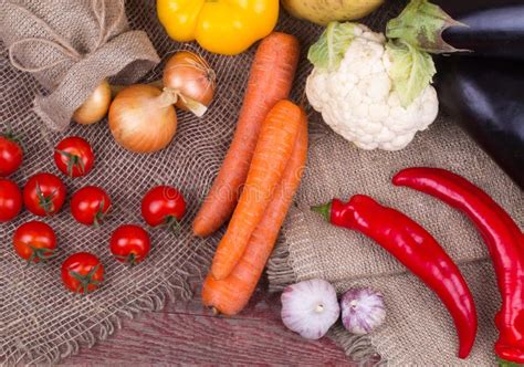 Raw Vegetables On A Wooden Table Stock Photo Image Of Agriculture