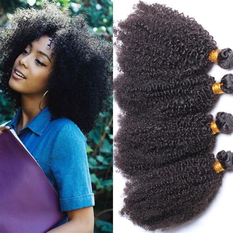 Weaving & bonding brazilian less than 10 straight black. Grade 7a Afro Kinky Curly Human Hair Weaving For Black ...