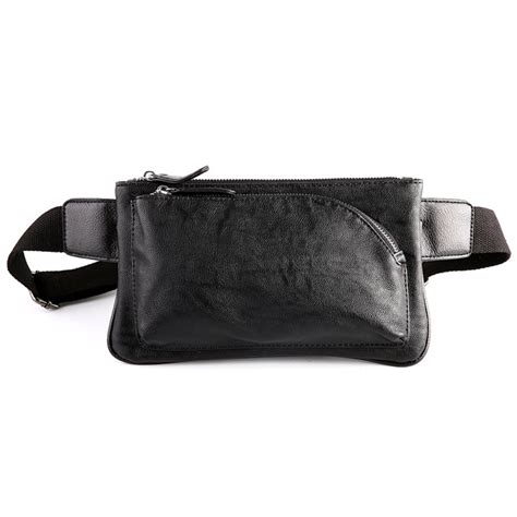 Leather Waist Packs Men Fanny Pack Belt Bag Phone Pouch Bags Travel
