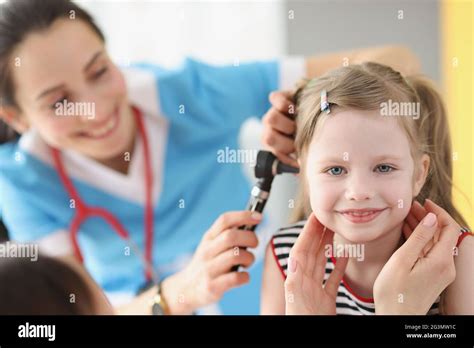 Child With Otitis Media Attending Pediatric Otolaryngologist At