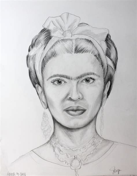 Frida Kahlo Iconic Woman Drawing