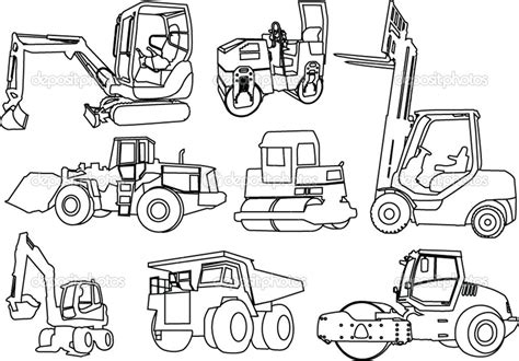 Construction vehicles coloring pages download and print for free