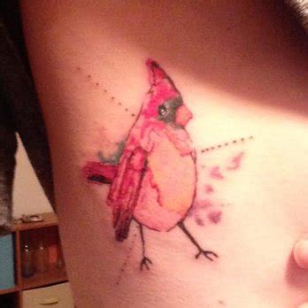 Awesome color ink cardinal tattoo on leg. Cardinal Tattoos Designs, Ideas and Meaning | Tattoos For You
