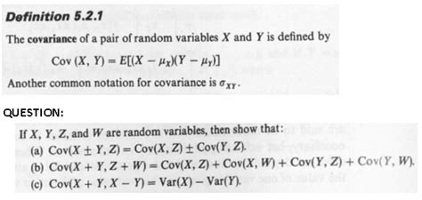 Solved The Covariance Of A Pair Of Random Variables X And Y