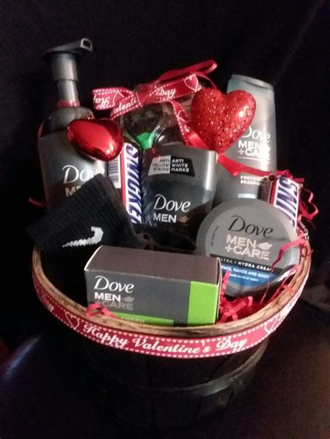 Men Valentine Basket Valentines Baskets For Him Mens Valentines Gifts Valentine S Day Gift