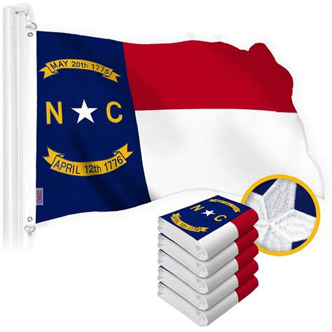 G128 5 Pack North Carolina State Flag 2x3 Ft Stormflyer Series