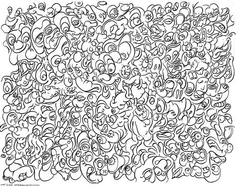 "Warp Disnei World", another Coloring Page for Adults to keep you busy