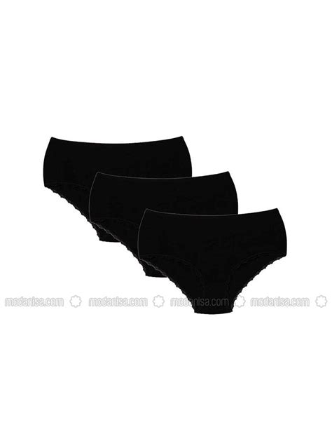 Black Viscose Panties