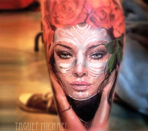 Muerte Woman Tattoo By Michael Taguet Photo 16290