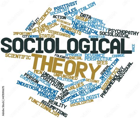 Word Cloud For Sociological Theory Stock Illustration Adobe Stock