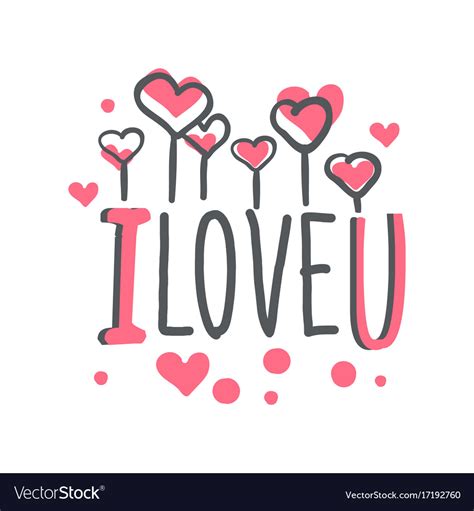 #angel #i love u i love u i love u #alex turner #arctic monkeys. I love u logo template colorful hand drawn Vector Image