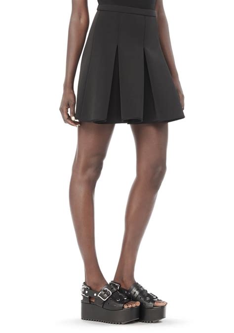 Alexander Wang ‎inverted Pleat Front Mini Skirt ‎ ‎skirt‎ Official Site