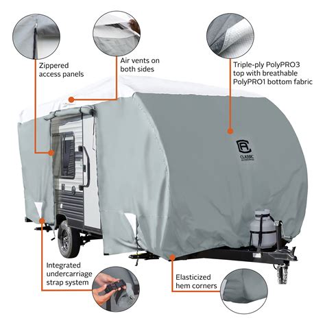 Classic Accessories® Polypro™3 Sloped Travel Trailer Cover