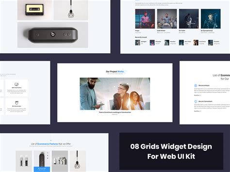08 Grid Widget Design For Web Ui Kit Uplabs