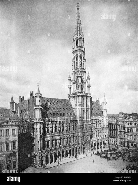 One Of The First Autotype Photographs Of The Brussels Town Hall