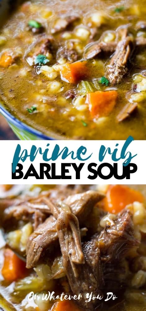 When it comes to prime rib, you don't need much. Beef Barley Soup with Prime Rib | Easy Dinner recipe using leftover prime rib