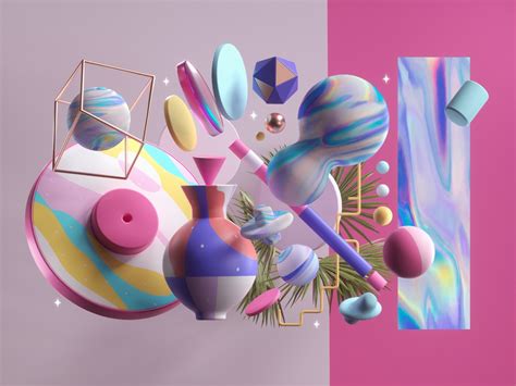 Colorful 3d Digital Art Created From Pictures Fubiz Media