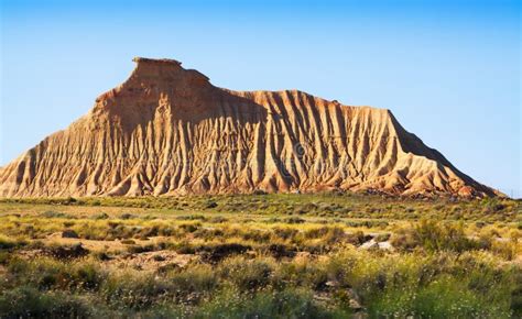 Cliff At Semi Desert Landscape Of Navarra Stock Image Image Of Eroded