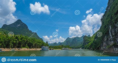 Panorama Of Li River In China Editorial Photo Image Of Carrying