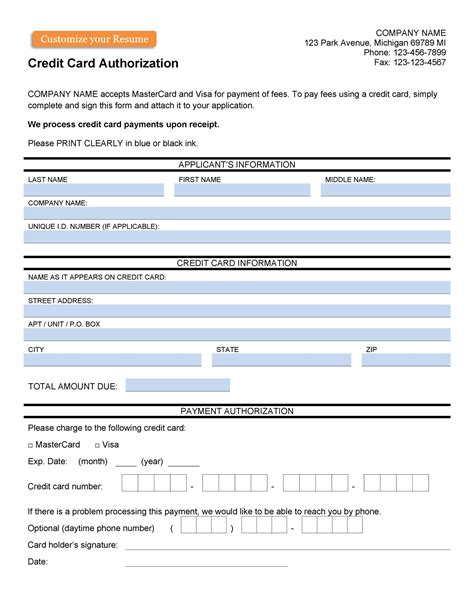 A credit card authorization form is a financial form that allows credit card holders authorize a merchant to charge their credit card for a specific period of time. 41 Credit Card Authorization Forms Templates {Ready-to-Use}
