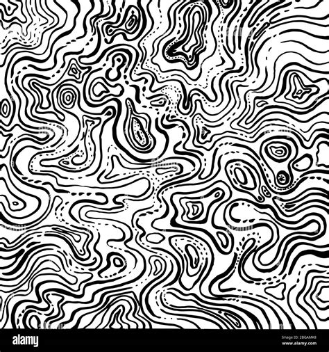 Abstract Black And White Background A Lot Of Chaotic Curved Lines