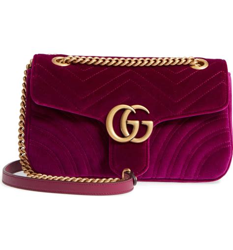 Gucci Medium Gg Marmont 20 Matelassé Velvet Shoulder Bag Nordstrom