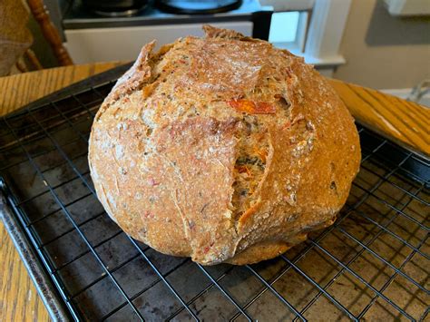 Made A Tomato Basil Bread Pretty Happy With How It Turned Out