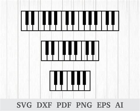 Piano Keys Svg Piano Svg Keyboard Svg Piano Keys Vector Music Svg
