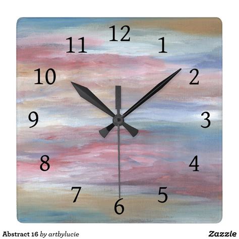 Abstract 16 Square Wall Clock In 2021 Square Wall Clock