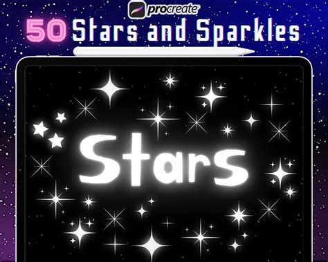 Sparkles And Stars Procreate Brush Set And Stamps Procreate Star