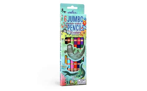 Eeboo Otters At Play Jumbo Double Sided Color Pencilsset