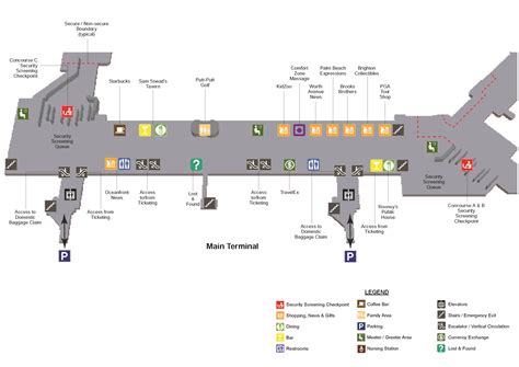 Charlotte Douglas Clt Airport Terminal Map