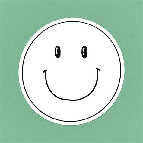 Retro Smiley Sticker Psd In White Free Psd Rawpixel
