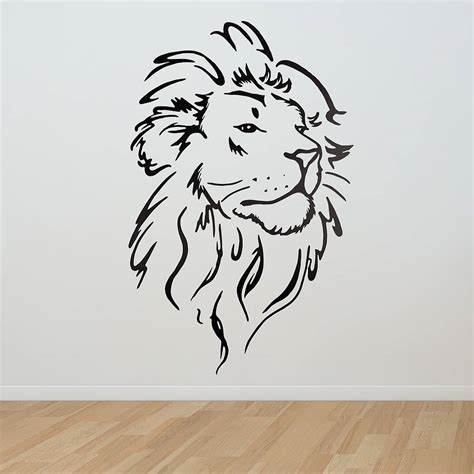 Lion Head Wall Sticker By Oakdene Designs