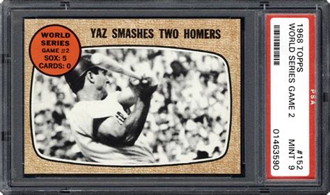 1968 Topps World Series Game 2 Carl Yastrzemski Smashes Two Homers Psa Cardfacts®